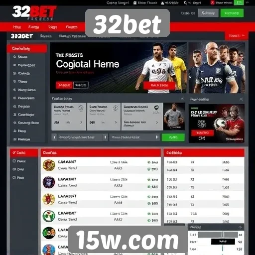 Interface do usuário do site 32bet é intuitiva e moderna