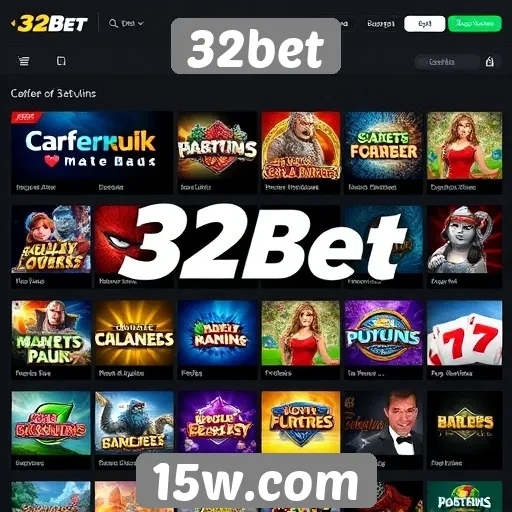 Exploração da variedade de jogos disponíveis na 32bet